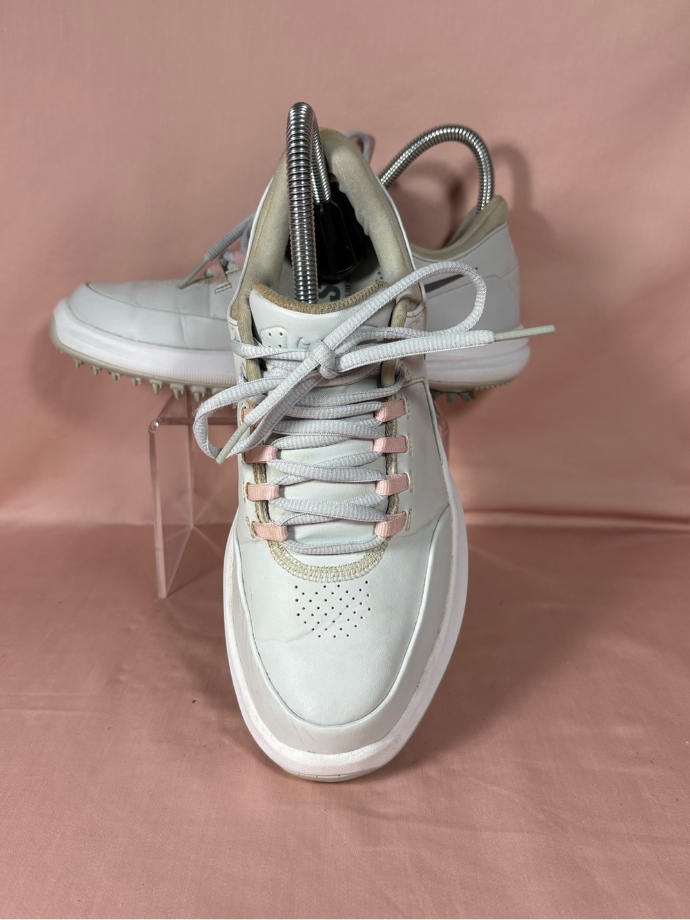 Nike Women's Gray/Pink/White Spiked Zoom Performance Golf Shoes Size 7. 5 - Picture 4 of 16